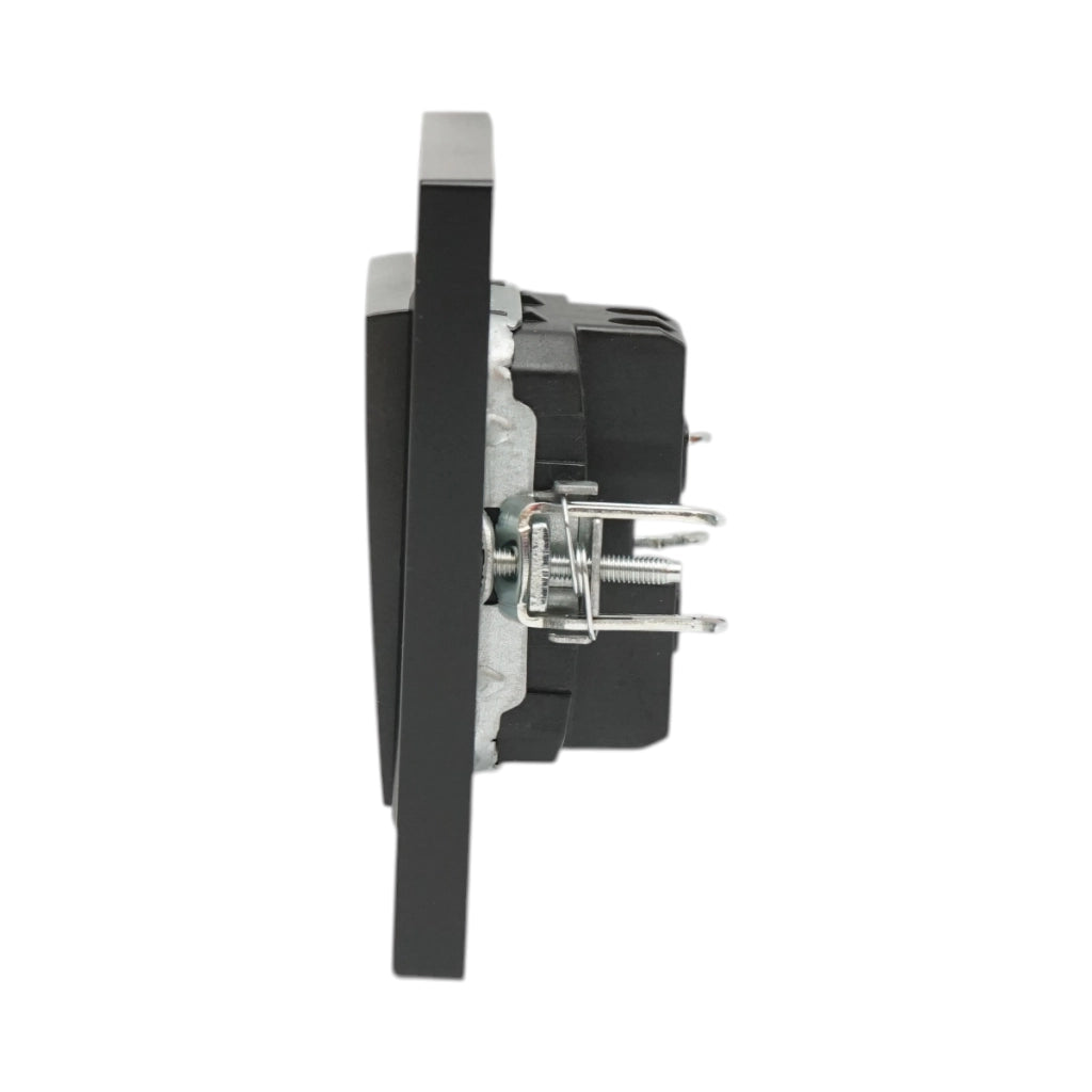 Interruttore da incasso per scale nero 220V, 10AX, ABS 80x80mm