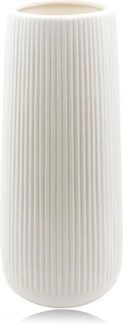 Vaso bianco in ceramica con decorazione a sbalzo 20cm alto, vaso da fiori smaltato, decorazione moderna per fiori freschi fiori essiccati, vaso boho per la camera da letto soggiorno tavola da pranzo ufficio