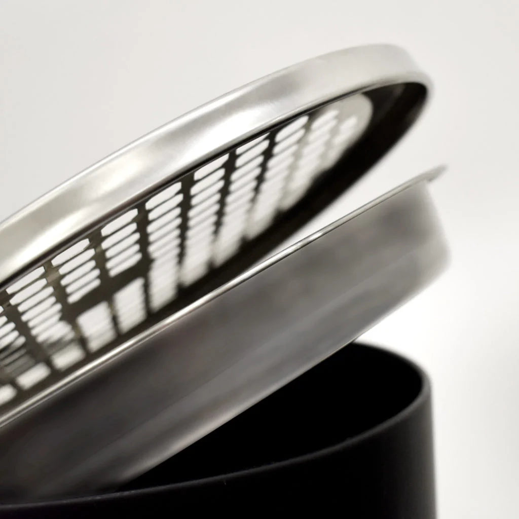 Posacenere con cestino circolare a griglia SMALL - Silver