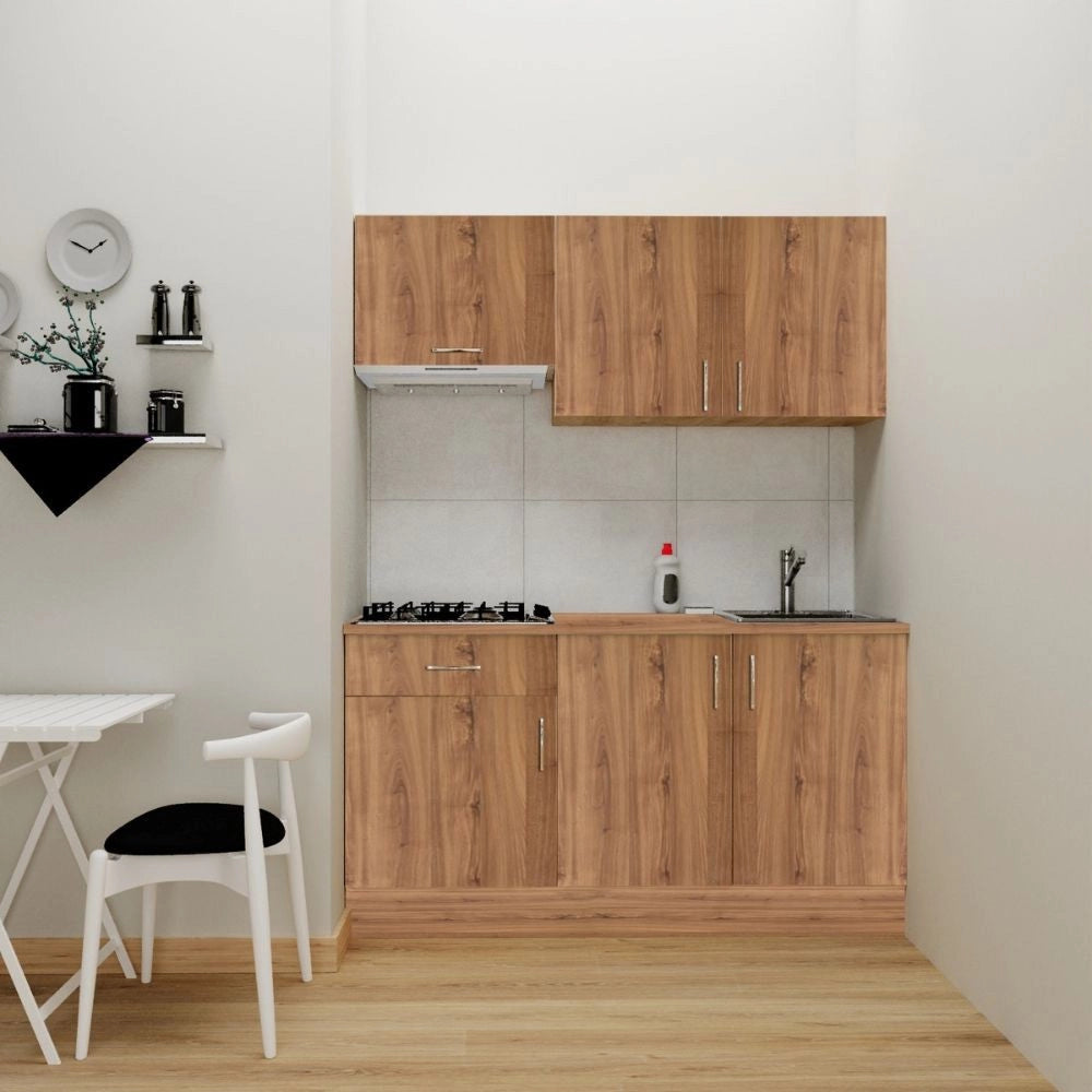 Cucina 160 cm Isernia con elettrodomestici colore rovere