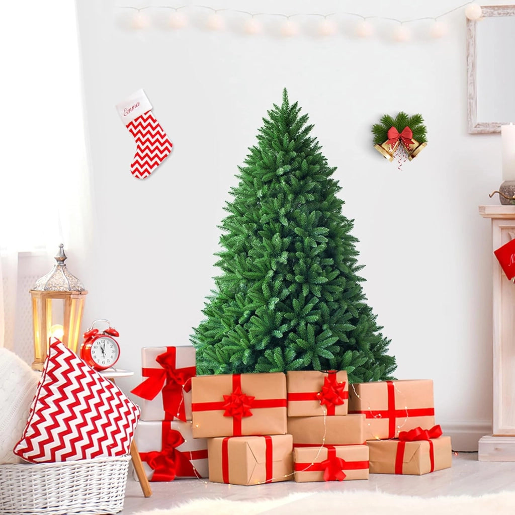 Albero di Natale Artificiale 150/180/225 cm, Albero di Natale con 600/1250/1968 Rami e Supporto in Metallo, Albero di Natale Realistico per Casa, Ufficio e Negozio (150 CM)