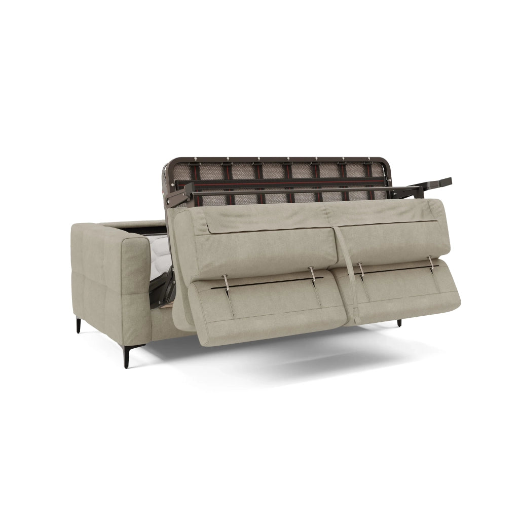 Gardenia Divano letto materasso alto 18 cm con poggiatesta reclinabili e rivestimento impermeabile T02 178 cm (mat. 120x197) panna
