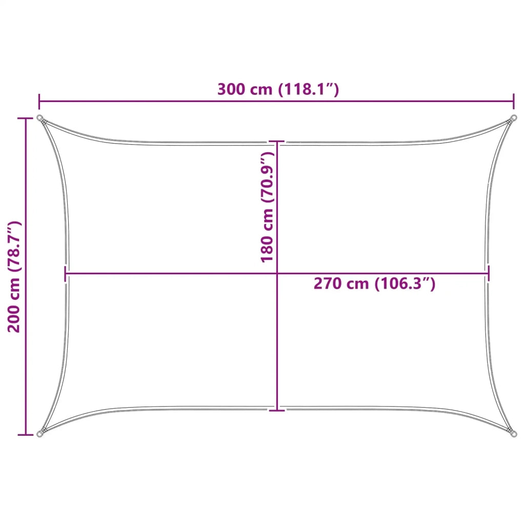 Telo Ombra Grigio chiaro e bianco 2 x 3 m HDPE 42032935