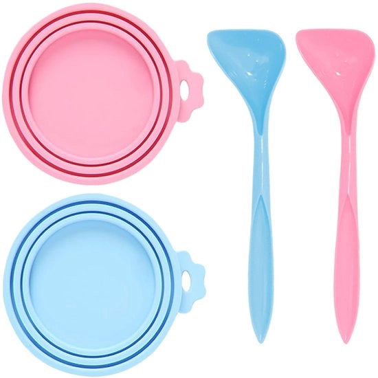 Doppio Blikdeksel in Silicone - Resistente alla Lavastoviglie - Adatto per Animali Domestici - Eterno - Universale - Copertura per Vaschetta