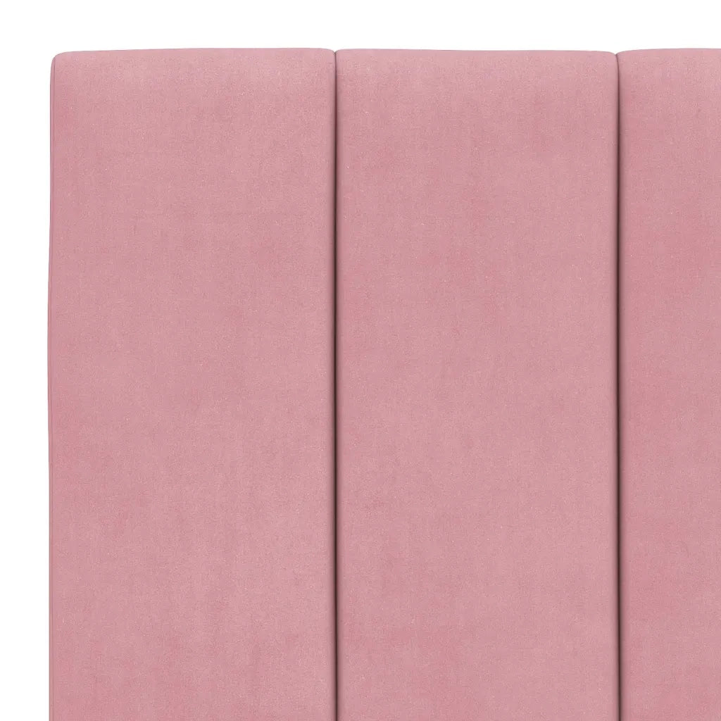 Letto con Materasso Hanko Rosa 80x200 cm in Velluto