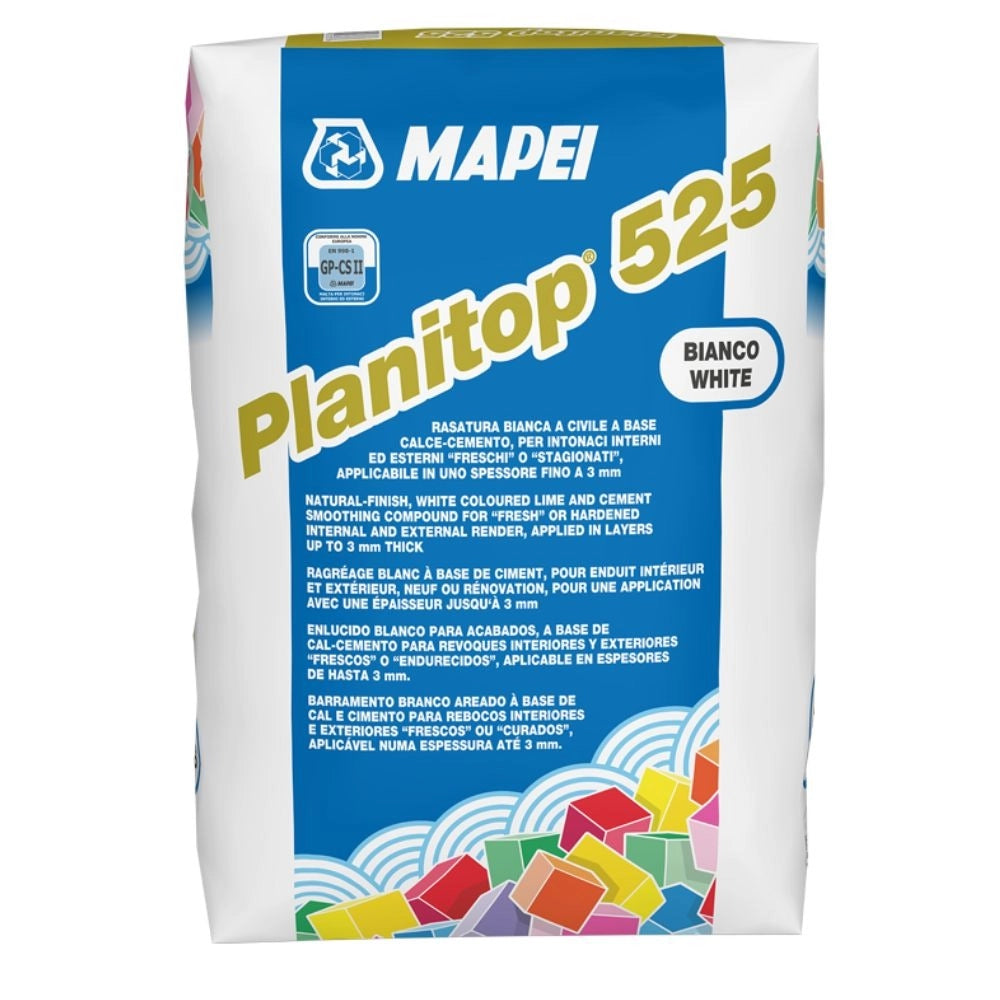 Mapei planitop 525 rasatura civile bianca per intonaci interni ed esterni 25 kg