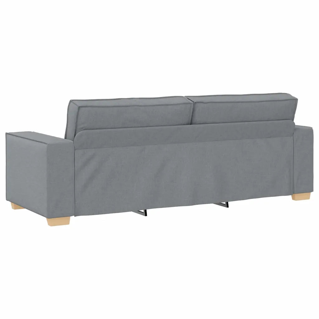 Divano 3 pcs Grigio chiaro 220 x 80 x 84 cm Tessuto misto lino 3324609