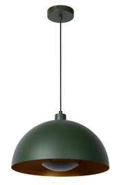 Lampada a sospensione verde interno oro Siemon E27 Lucide