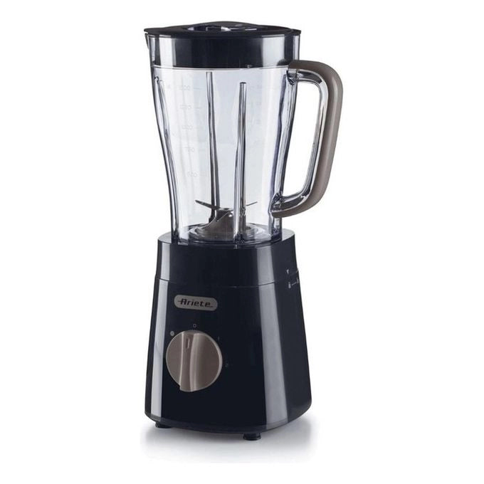 Ariete 576 Frullatore Breakfast, Frullatore, 500W, 4 lame in acciaio inox, 2 velocità + Funzione Pulse, Capacità 1,5 L, Piedini antiscivolo, Coperchio superiore, Dark & Sahara Grey