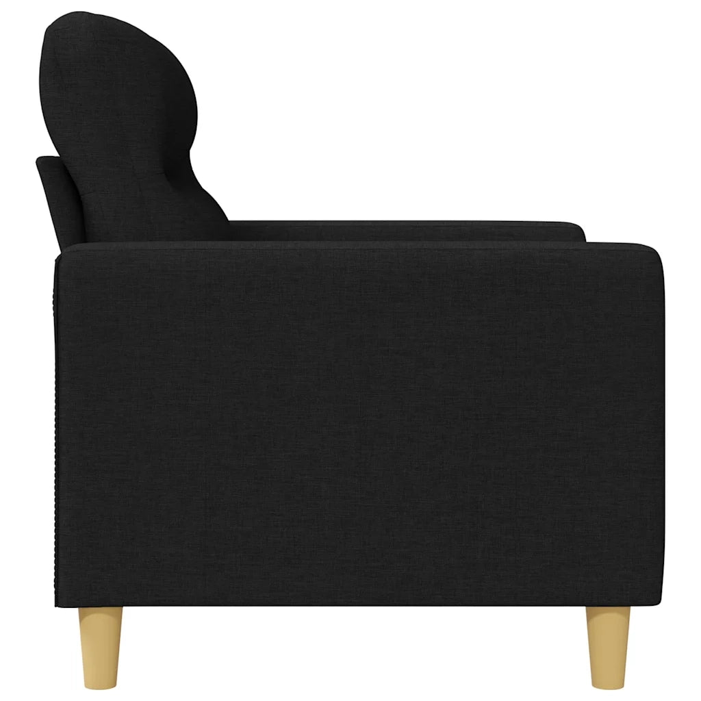 Divano a 3 Posti Nero 180 cm in Tessuto 359247