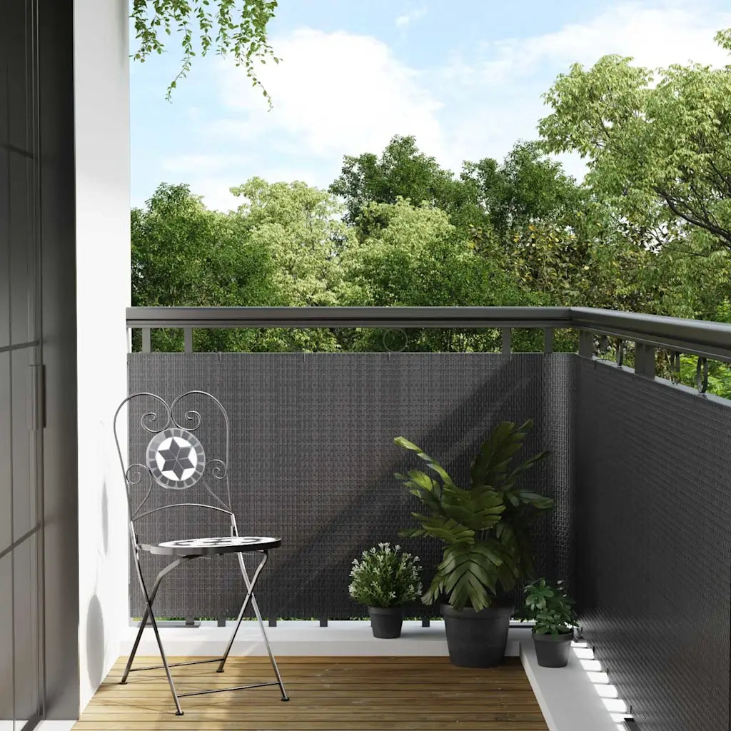 Schermo da balcone | Paravento da Balcone Antracite 600x100 cm in Polyrattan