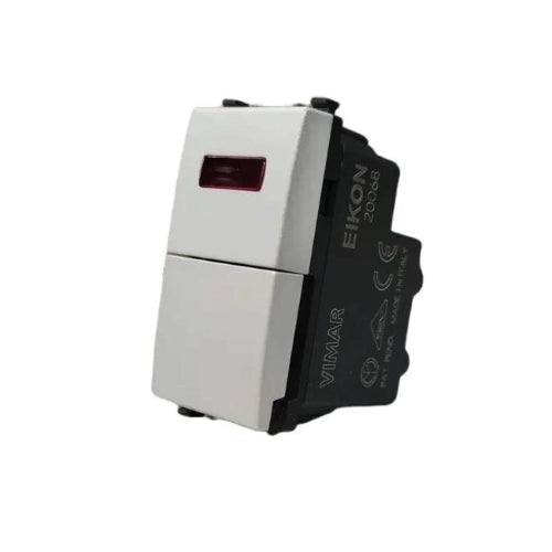 VIMAR EIKON - PULSANTE 1P NO 10A + SPIA ROSSA NEX