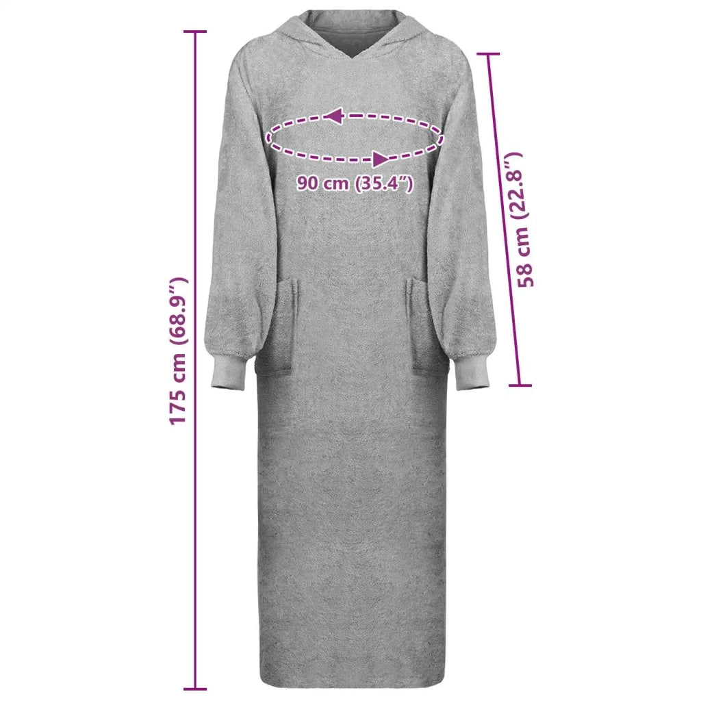 Felpa coperta KINN Grigio XXL Cotone 4100894