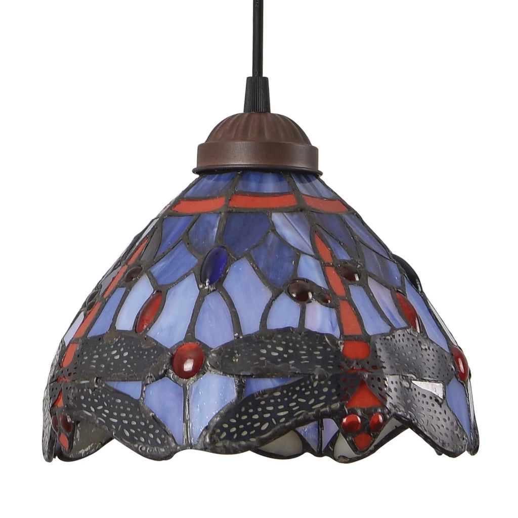LÚZETE - LAMPADA DA SOFFITTO A 1 LUCE 20 CM LIBELLULA TIFFANY