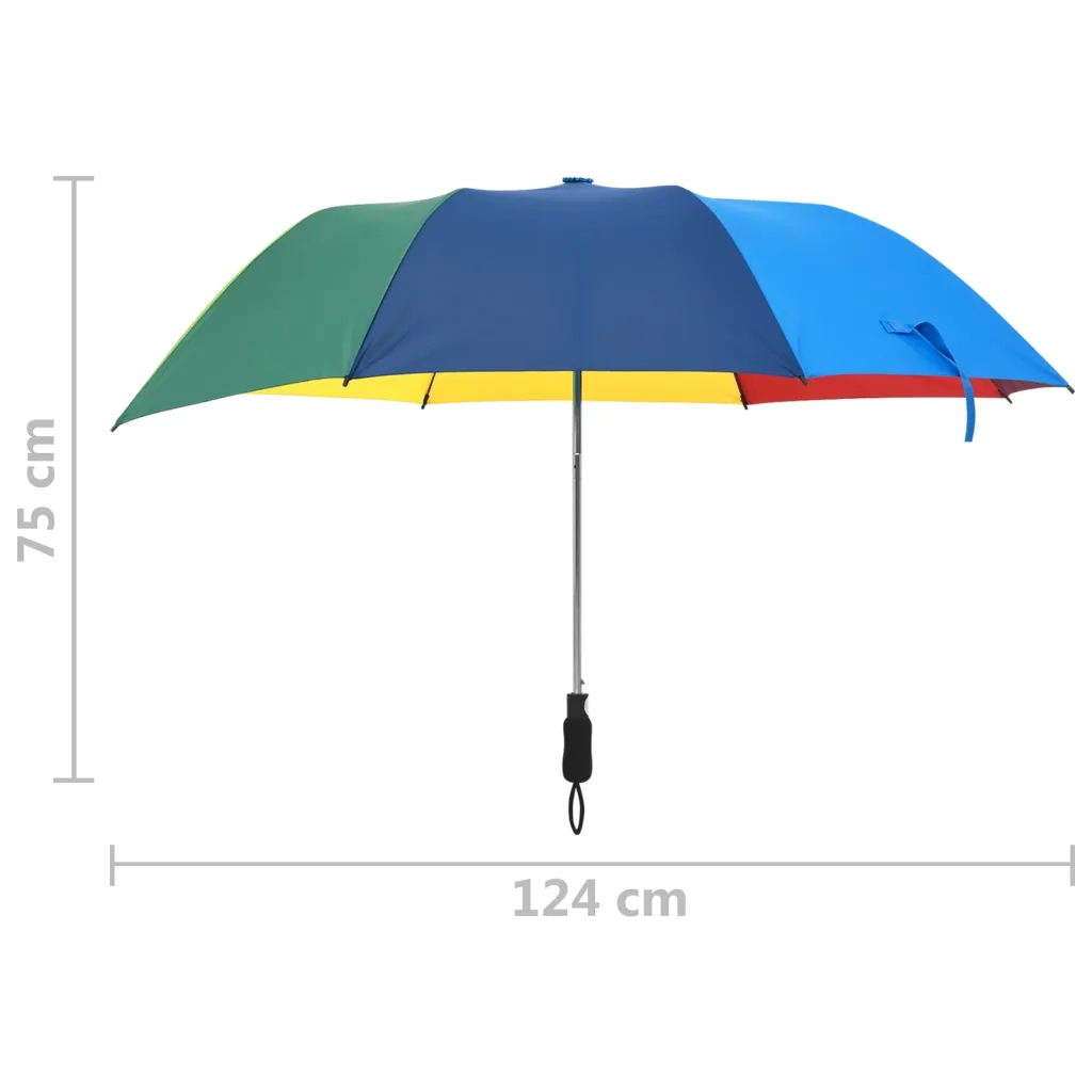 Ombrello Pieghevole Automatico Multicolore 124 cm 149143