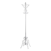 Attaccapanni a stelo metallo bianco cm 44x44h180