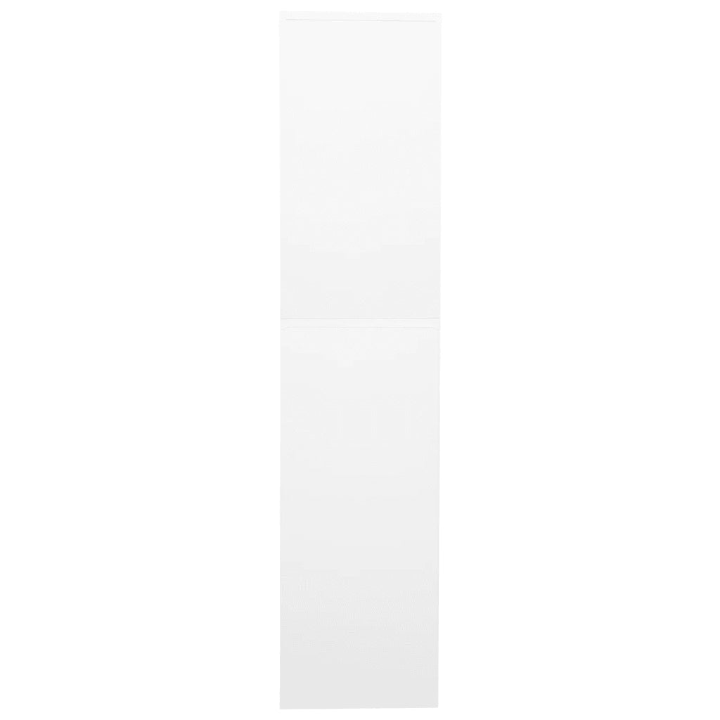 Armadio per Ufficio Bianco 90x40x180 cm in Acciaio e Vetro 336421