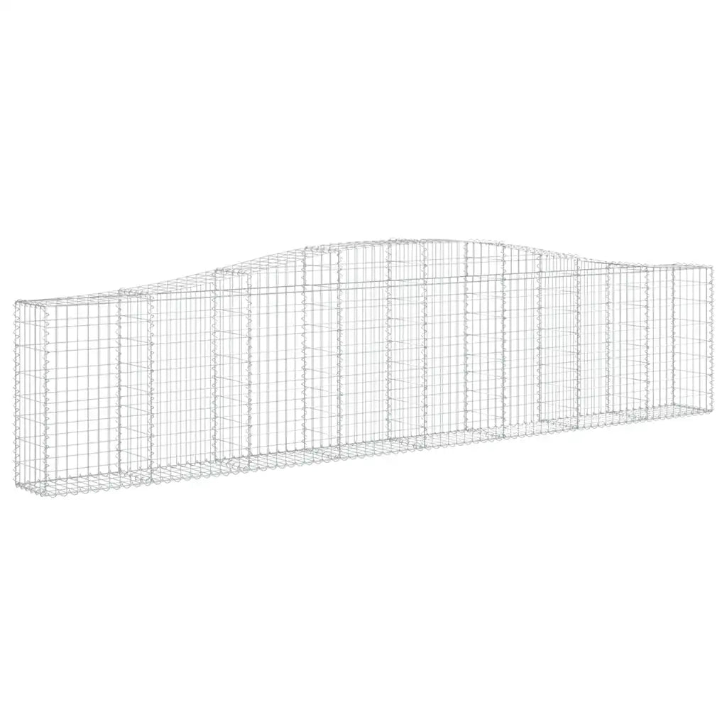 Cesti Gabbioni ad Arco 6 pz 400x30x80/100 cm Ferro Zincato 3145817