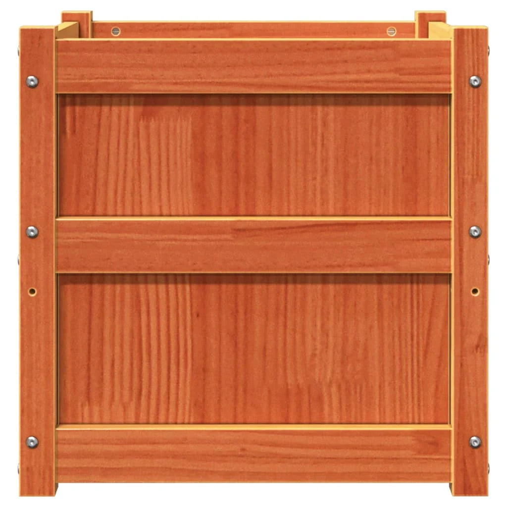 Fioriera aiuola rialzata fioriera aiuola giardino terrazza set da 2 cerata legno massello di pino marrone 02_0039064