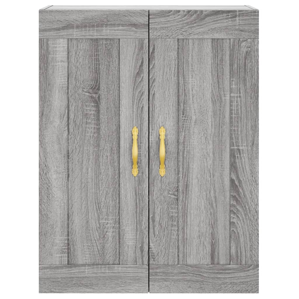 Buffet credenza cassettiera armadio mobile contenitore organizer cucina soggiorno salotto rovere Sonoma alto 69,5 x 34 x 180 cm legno ingegnerizzato grigio 02_0035623