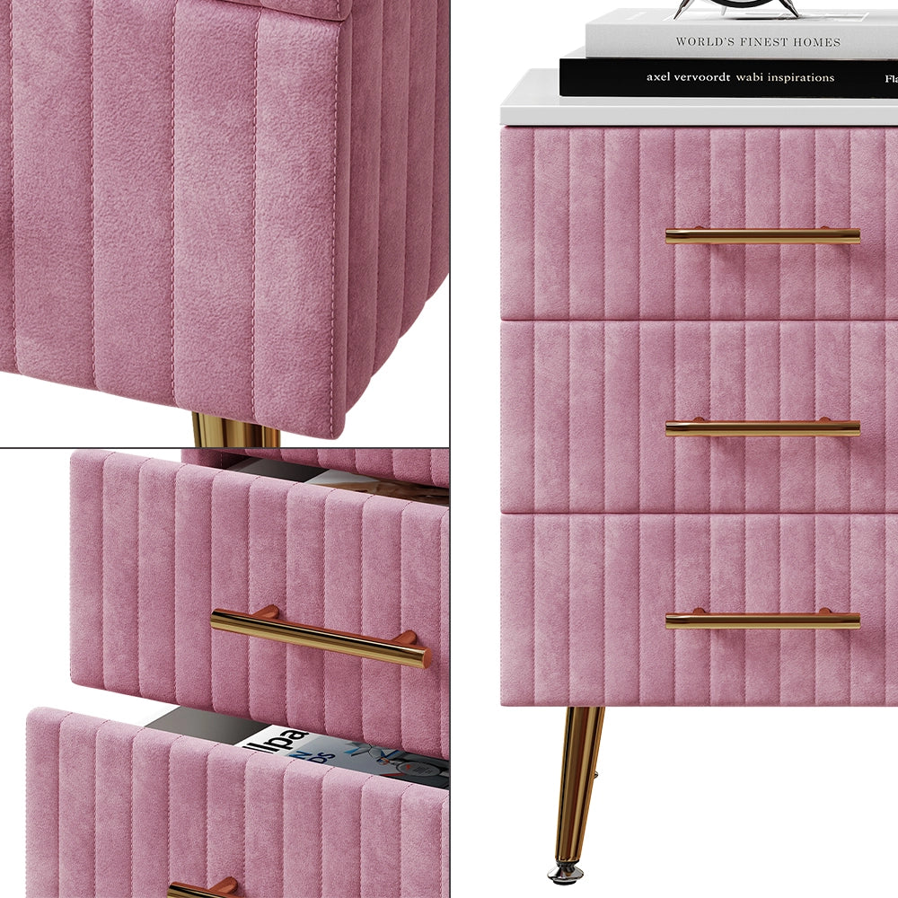 Vicco Comodino rosa 41 x 62 cm Set di 2