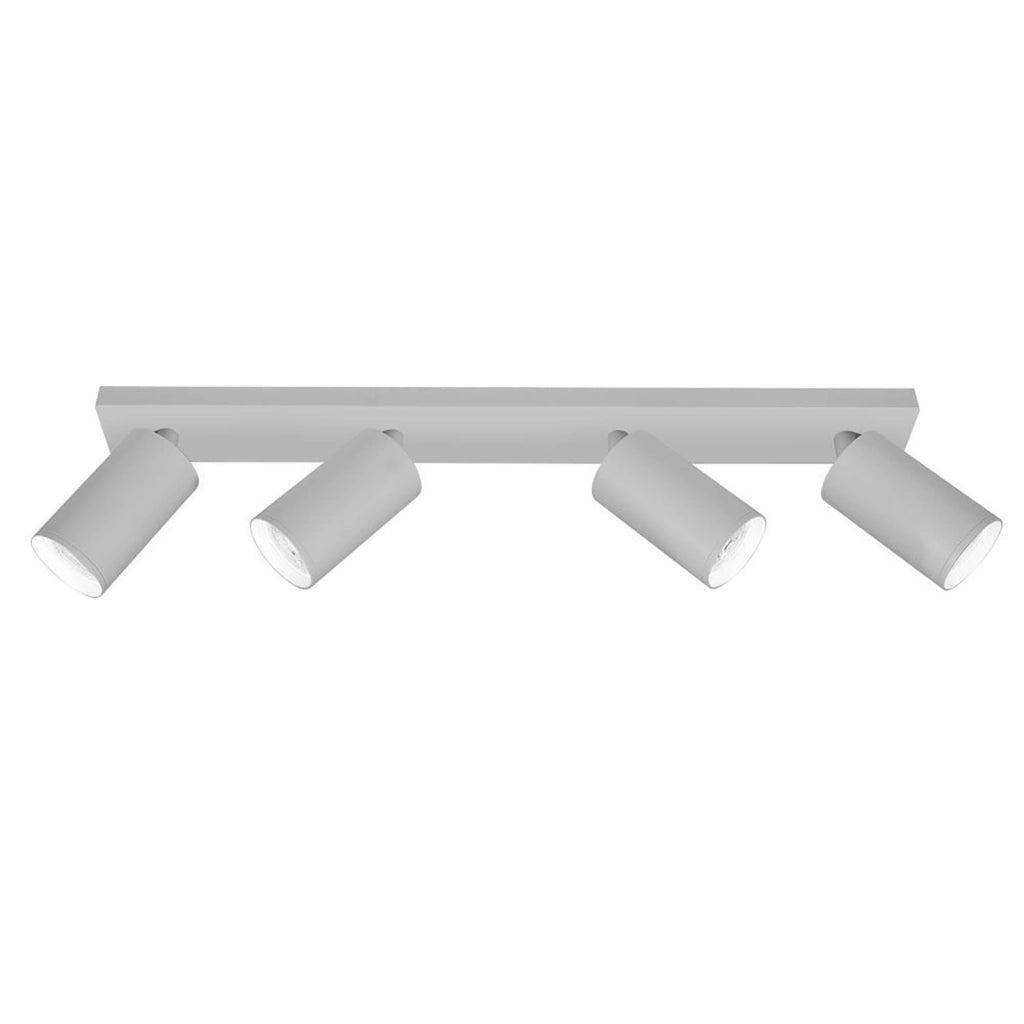 Plafoniera rettangolare applique LED 4 faretti lampade GU10 luci orientabile soffitto muro specchio 230V colore bianco