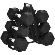 Set di manubri 4kg 6kg 8kg con supporto ¨C Minimal ¨C nero