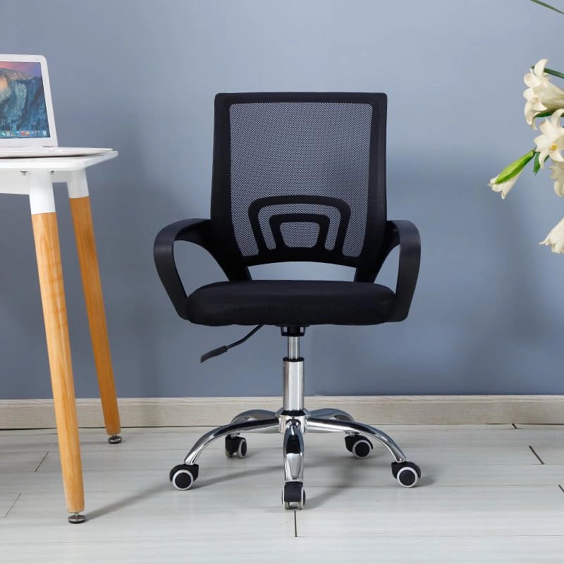 Sedia da ufficio scrivania con Rotelle Girevoli e braccioli ergonomica e con altezza regolabile imbottita e rete traspirante FC-05