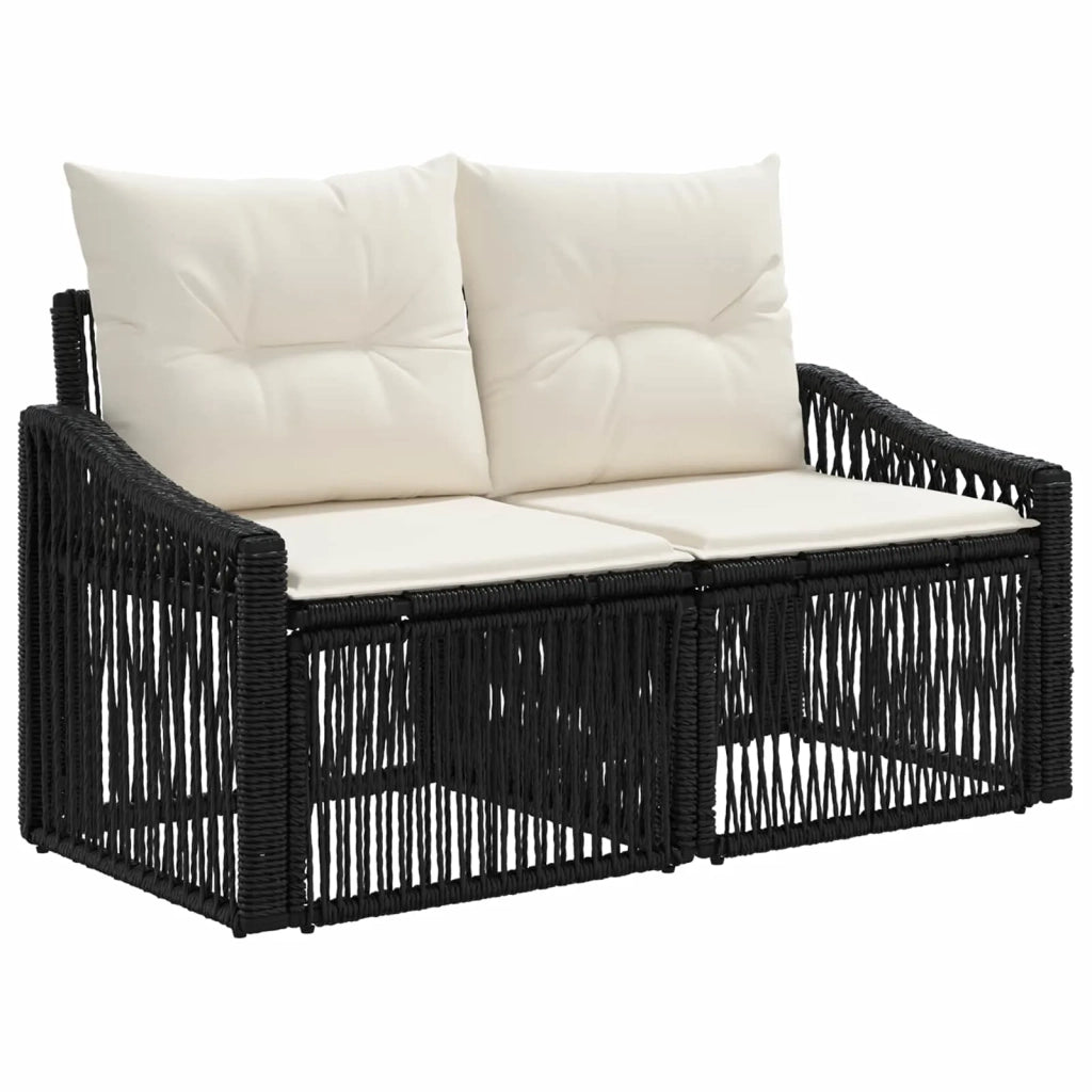 Set Divano da Giardino 13 pz Nero polyrattan 3436156