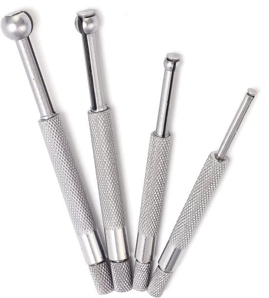 Set di Misuratore di Fori Telescopico 3-13mm - Misuratore di Fori in Acciaio - 4 Pezzi - Utile per la Misurazione di Piccoli Fori - Attrezzatura di Fai da Te