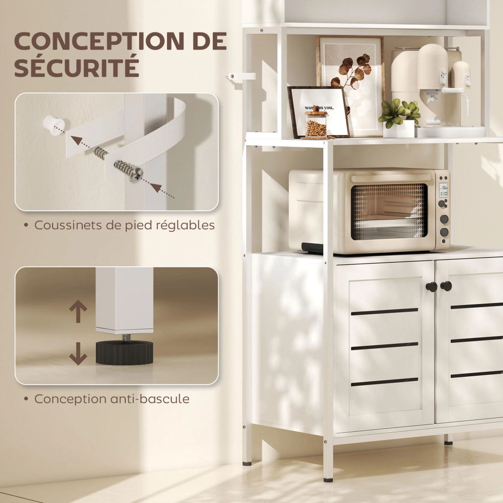 Mobile per microonde ¨C zephmum ¨C bianco 80x42x171cm