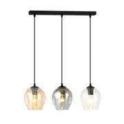 Lampadario Emibig Istar 3, 3xE27 vetro multicolor nero