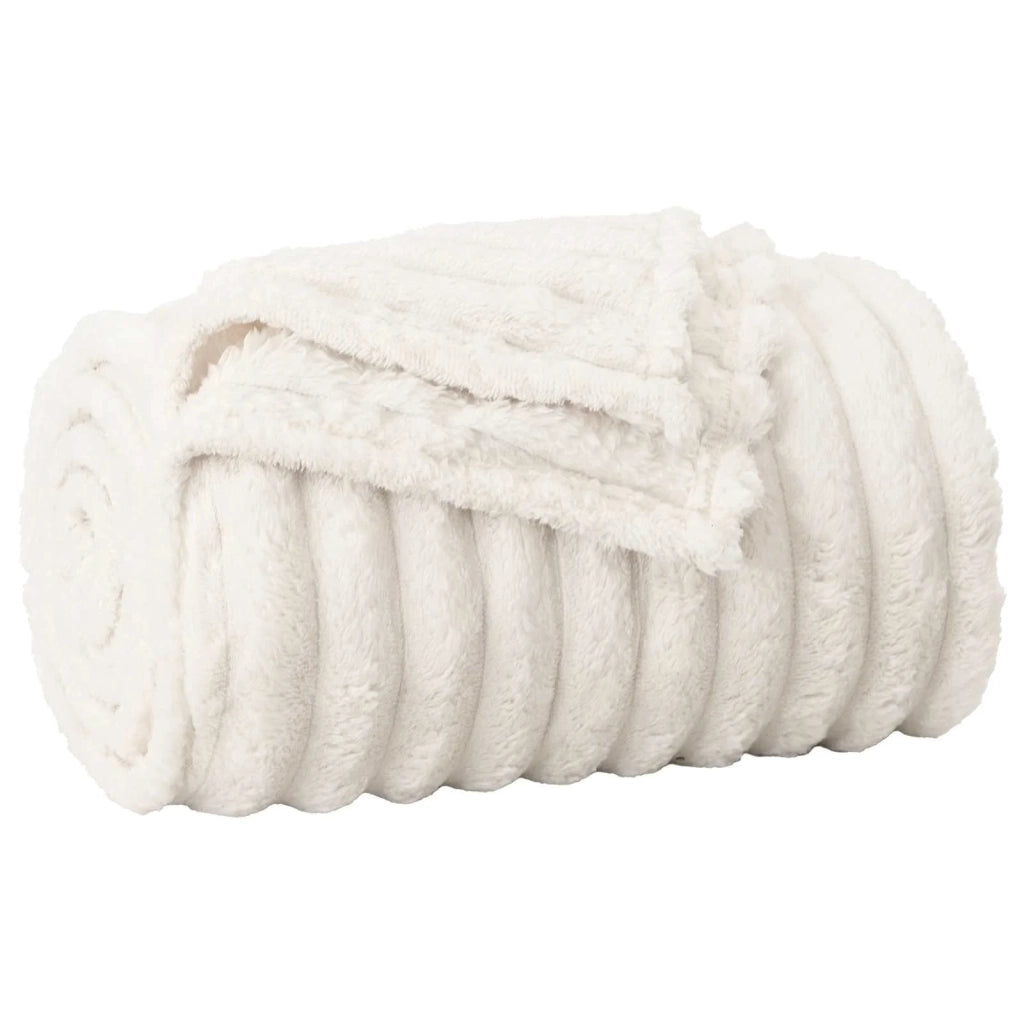 Coperte da Pile 6 pcs Crema 200 x 150 cm Panno 42016898