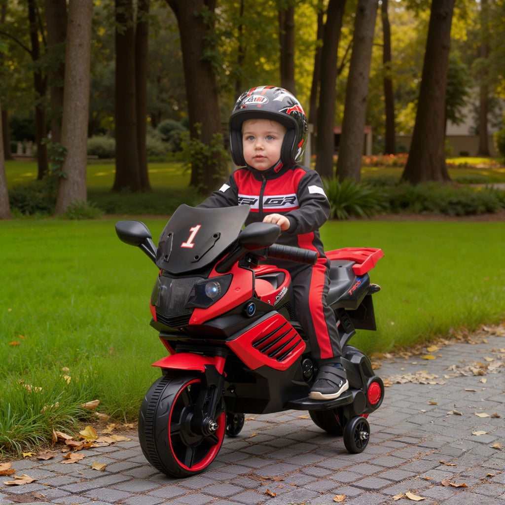 Auto elettrica per bambini ¨C zephmum ¨C 6V, rosso, luci e suoni
