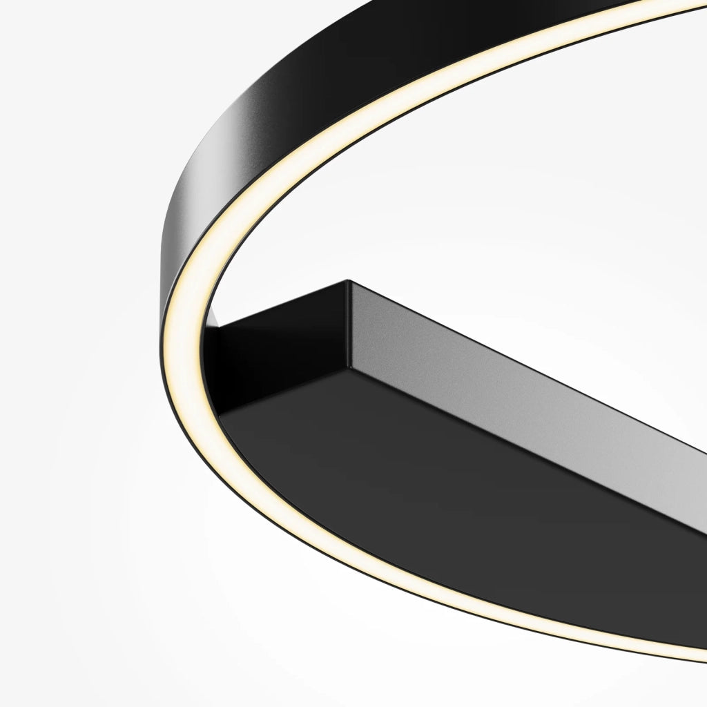 Maytoni lampada da soffitto Rim 1 luce LED integrato nero metallo