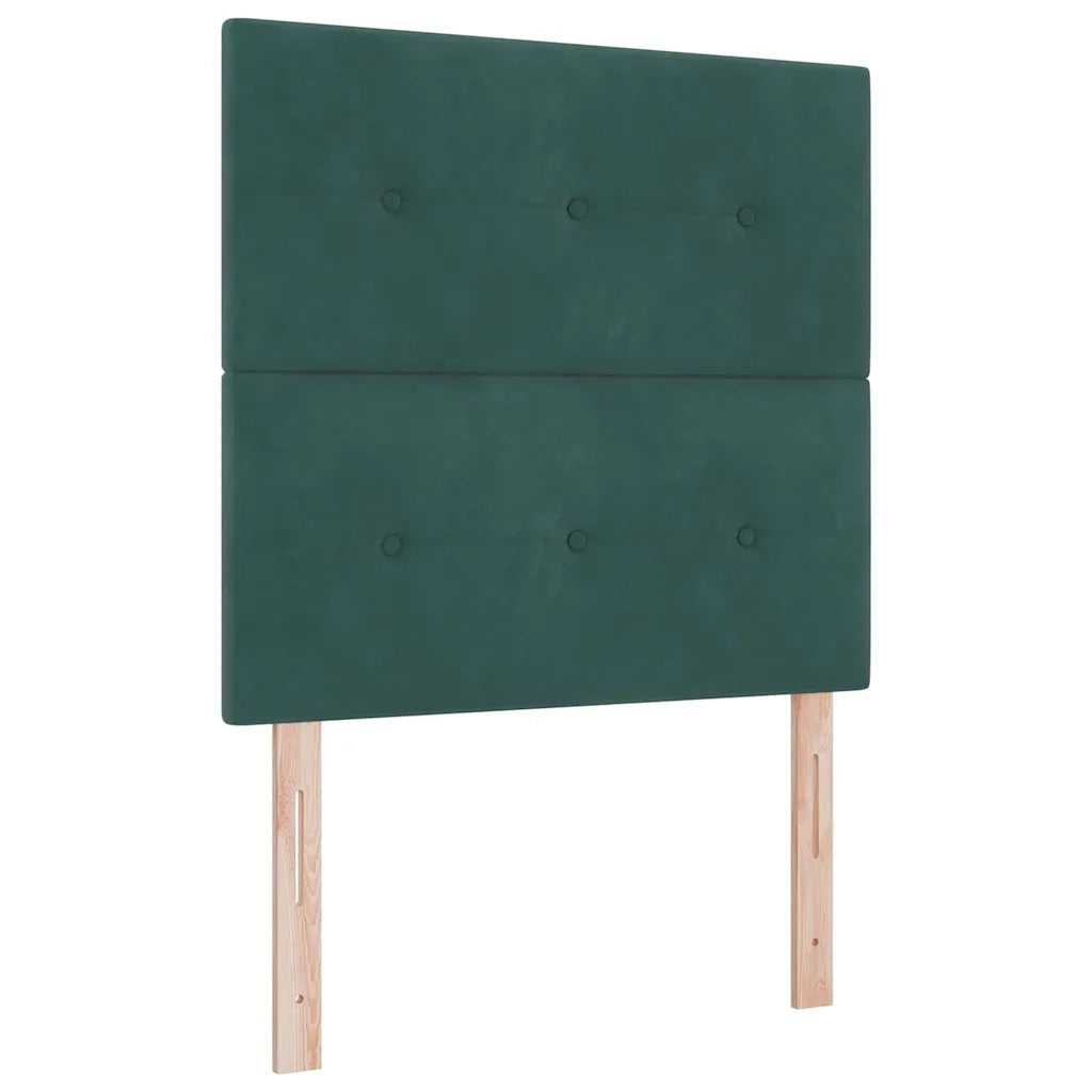 Letto a molle con cuscino Verde scuro 190 x 120 cm Velluto 3344501