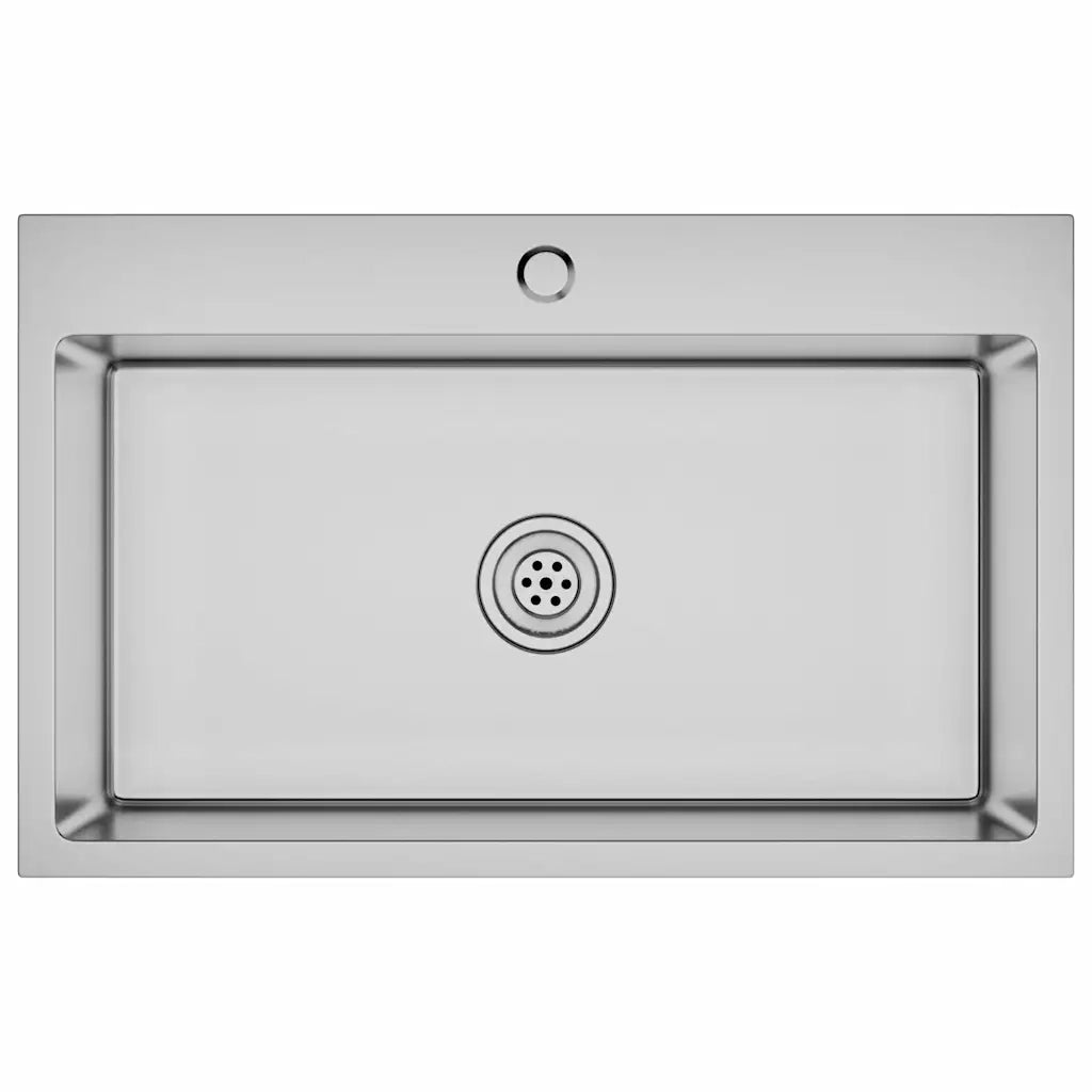 Lavello da Cucina Lavorato a Mano in Acciaio Inox 51514