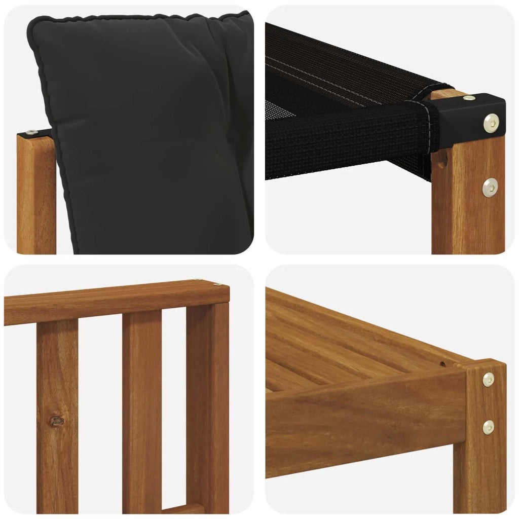 Set di divani da esterno con cuscino 5 pcs Naturale e Nero 3368375