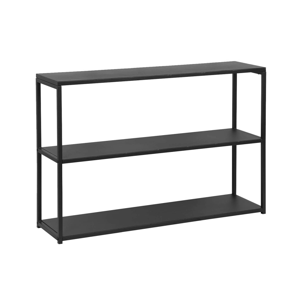 Libreria industriale in metallo nero, 120cm, nero