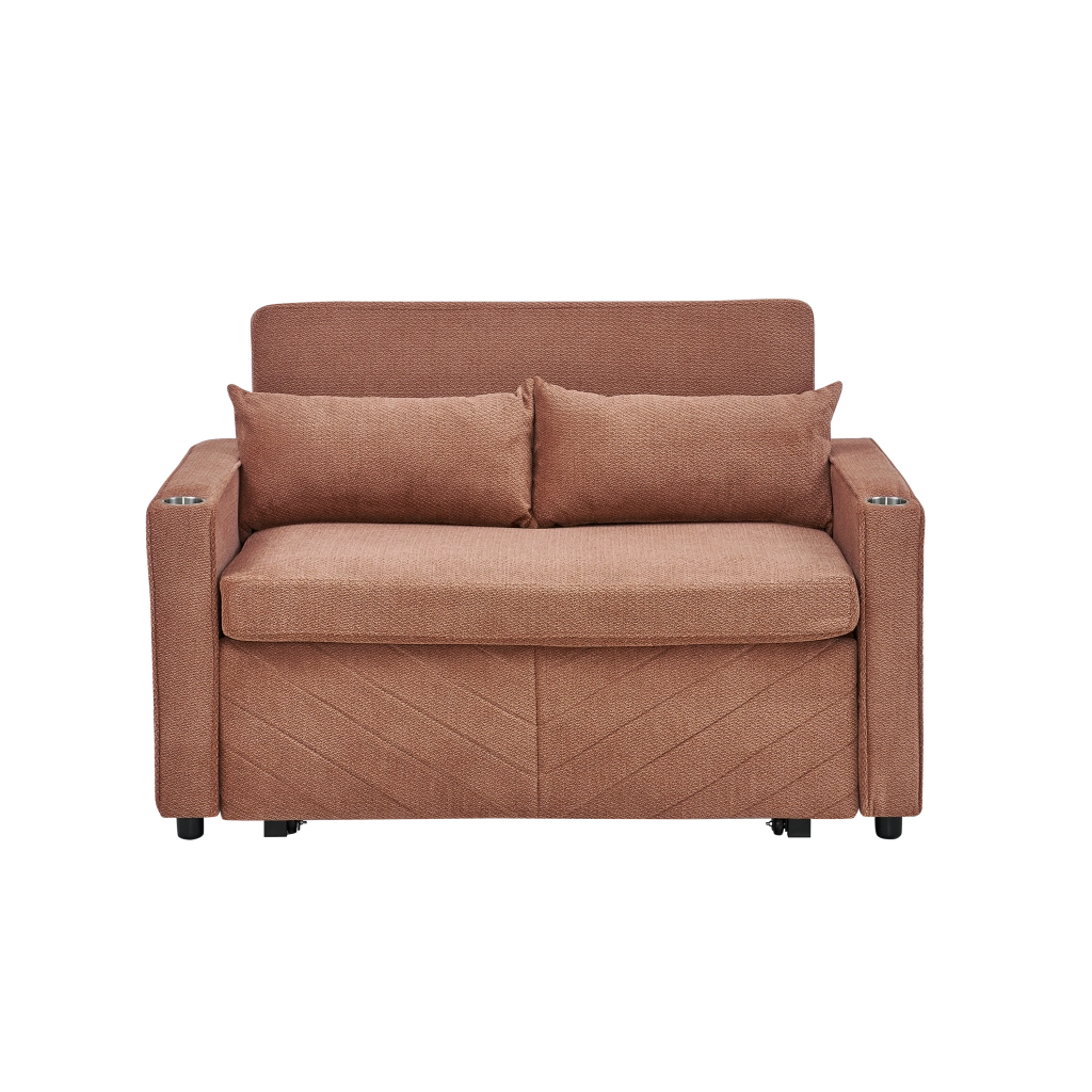 Divano Letto 2 Posti con USB ¨C Xylo ¨C Arancione