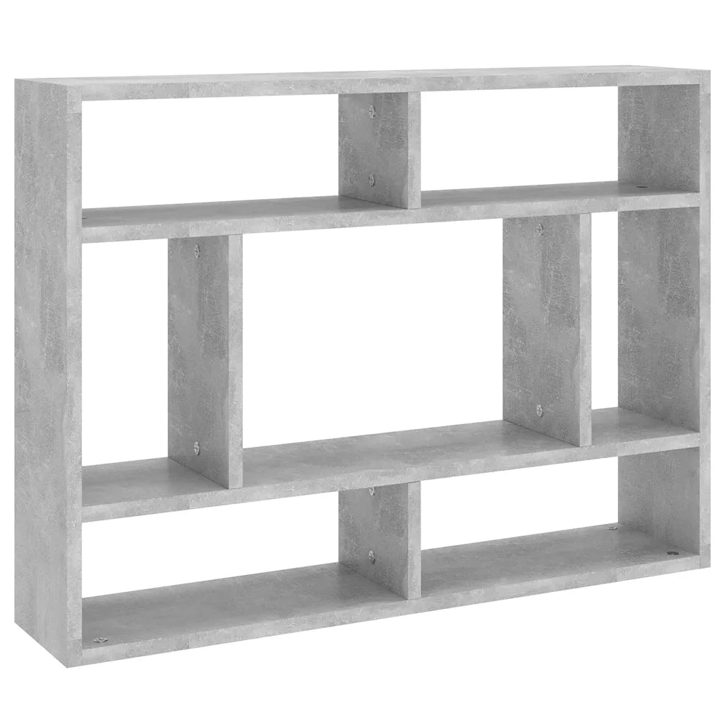 Scaffale a Parete Grigio Cemento 75x16x55 cm Legno Multistrato 803006