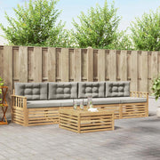 Set di divani da esterno 5 pcs Bianco e Grigio Chiaro 3389996