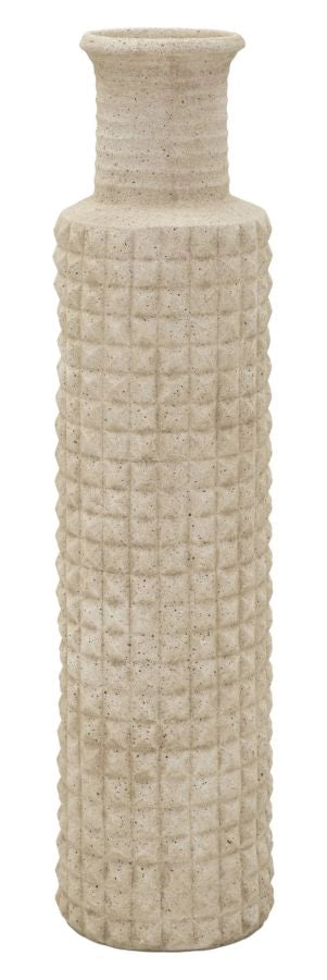 Vaso da Esterno Sand 97cm - Vaso Alto e Robusto in Resina con Finitura Pietra Naturale