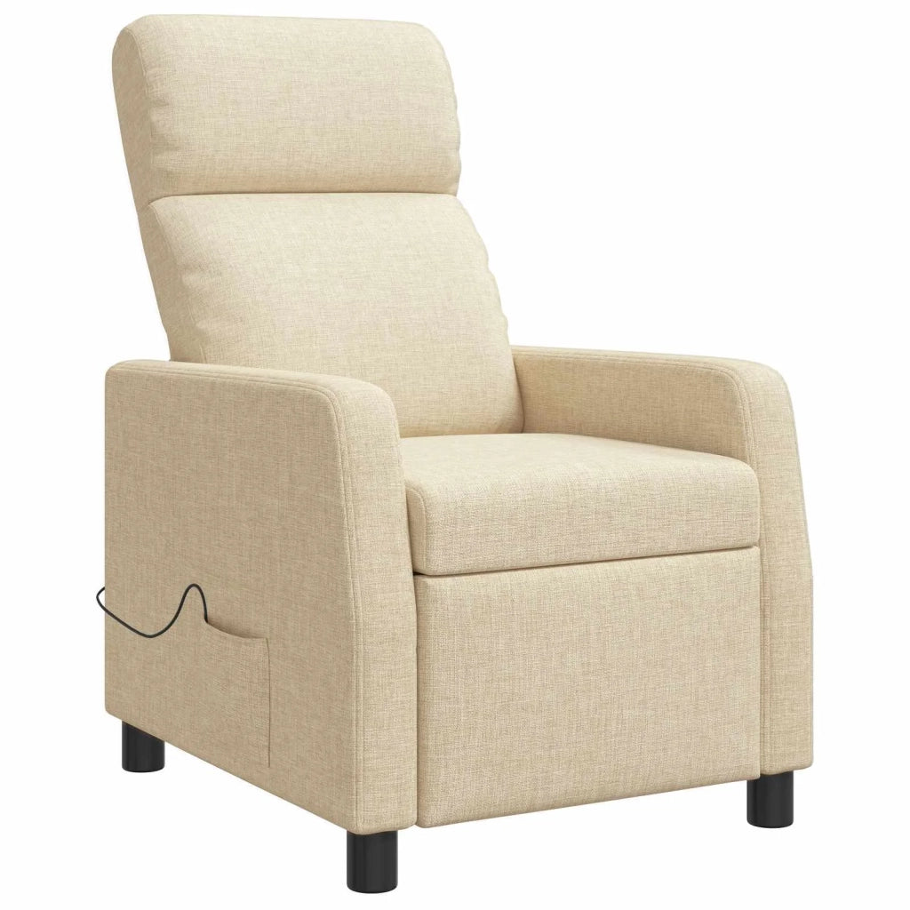 Poltrona Massaggiante Crema Tessuto 42035104