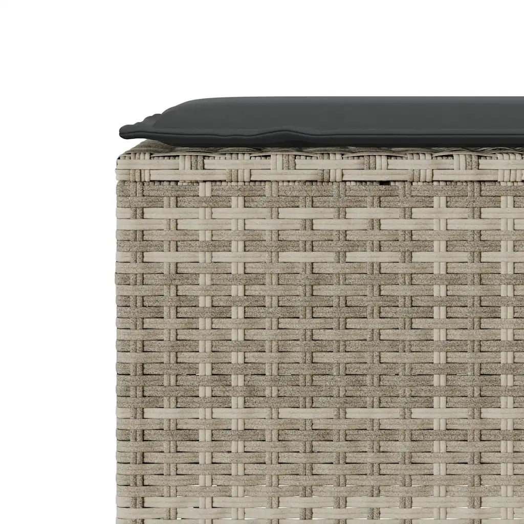 Panca da Giardino con Cuscino 110x30x40,5 cm in Polyrattan 4104159