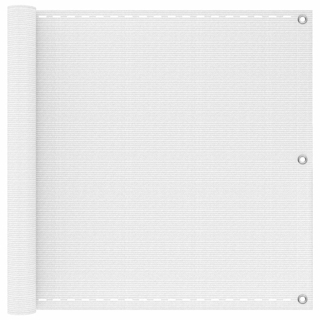 Schermo da balcone-Pannello per balcone Bianco 75 x 800 cm HDPE e alluminio