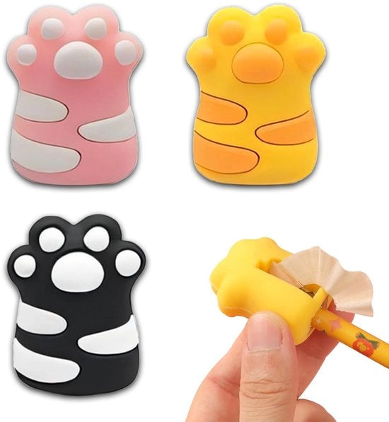 Set di Sfogliatrici a Punti da 3 pezzi - Sfogliatrice a Punti con Supporto - Sfogliatrice a Punti con Manico - Dimensioni Compresse 4 x 2,8 x 2,3 cm - Riciclabile e Sostenibile - Sfogliatrice per Matite