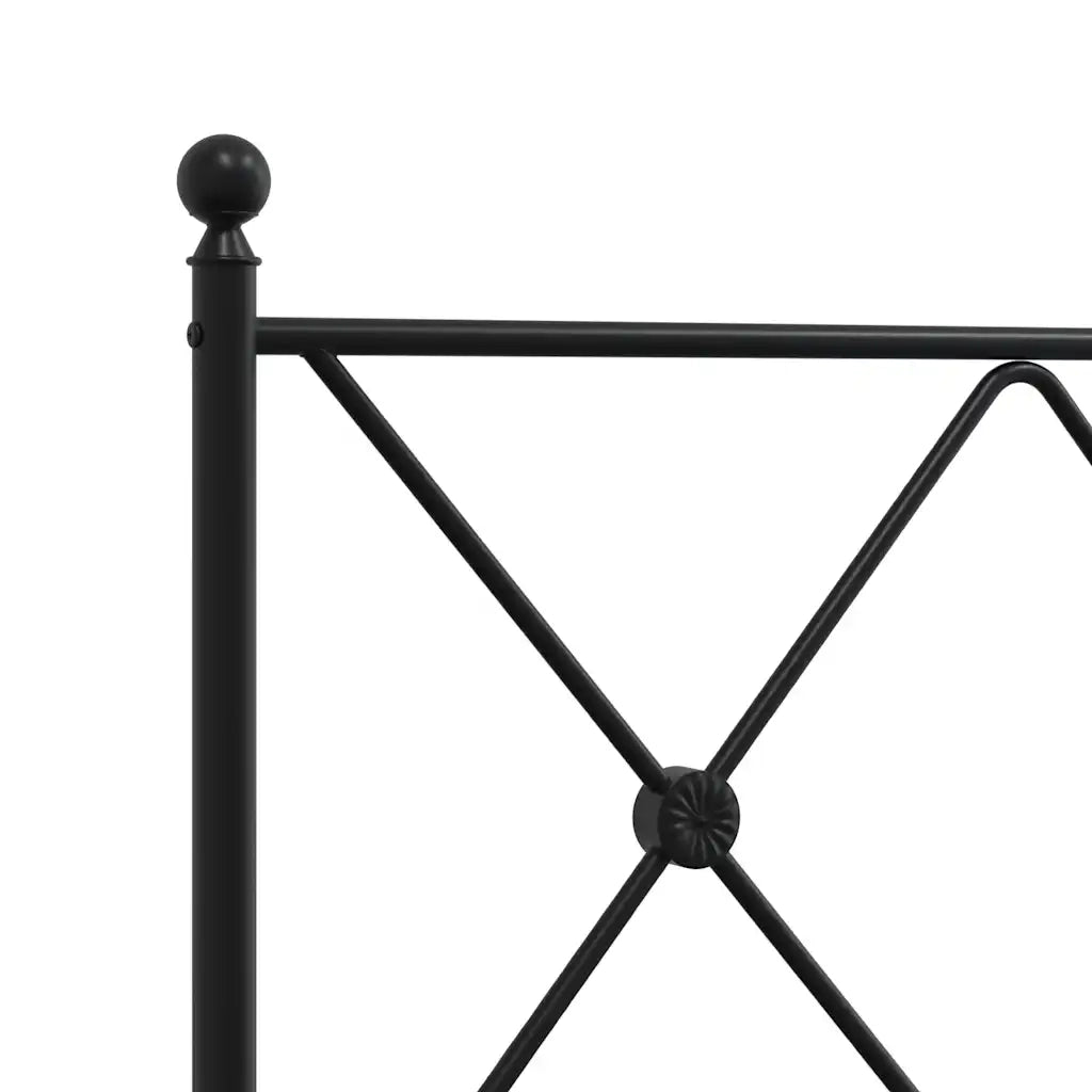 Testiera | Testata di Ricambio in Metallo Nero 193 cm