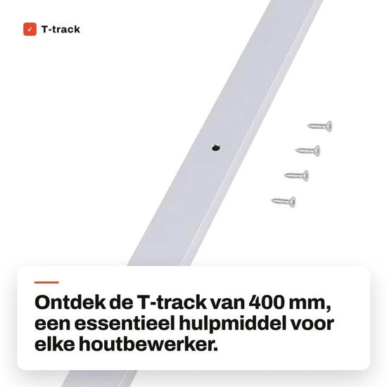 T-track 400 mm in Lega di Alluminio - Strumentazione per Lavorazione del Legno - Macchina da Lavorazione Professionale - Resistente alla Corrosione - Installazione Facile - Duraturo - Rail con Profilo T