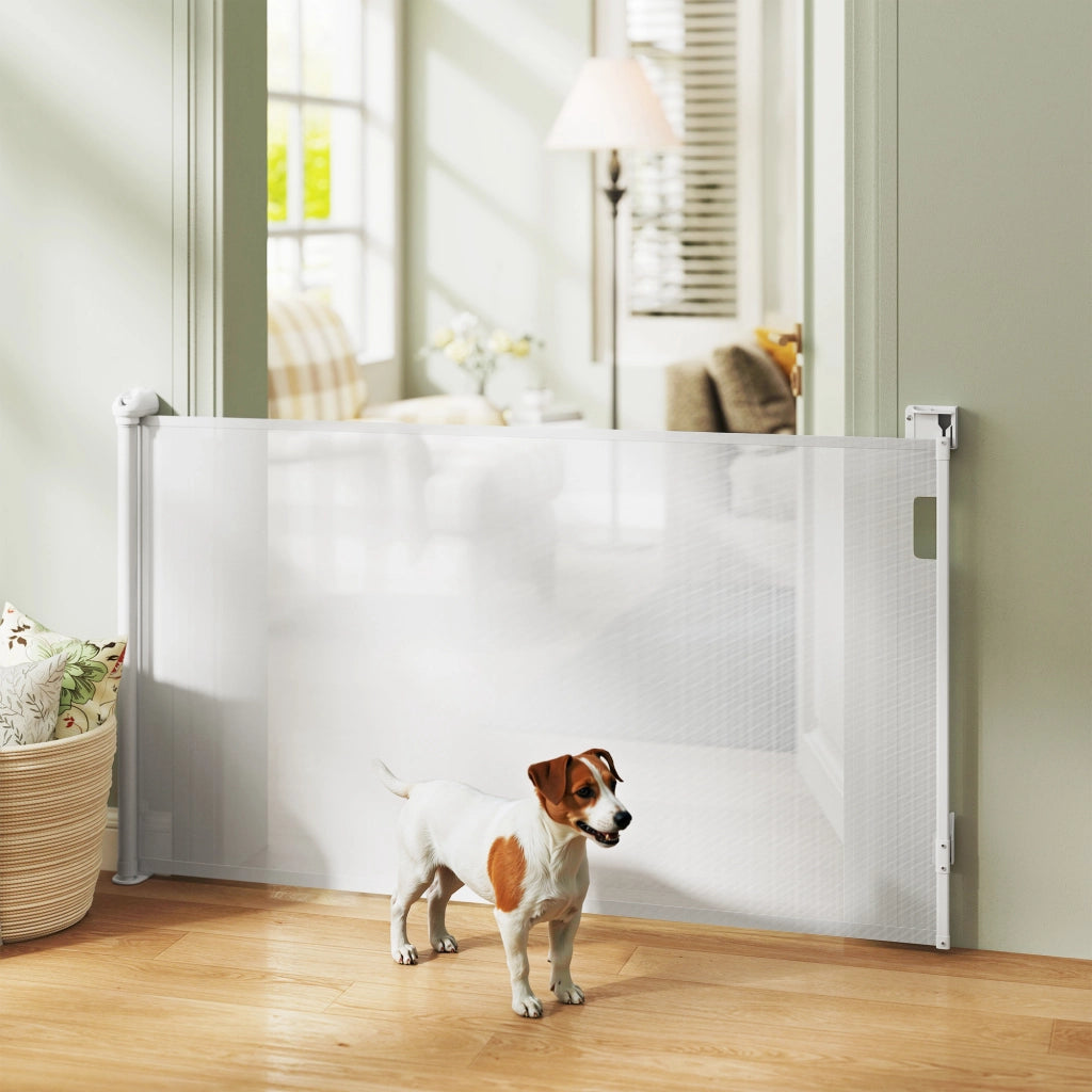 Barriera retrattile per cani ¨C zephmum ¨C bianco 149 cm